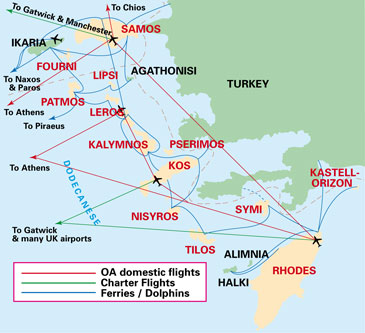 Dodecanese map